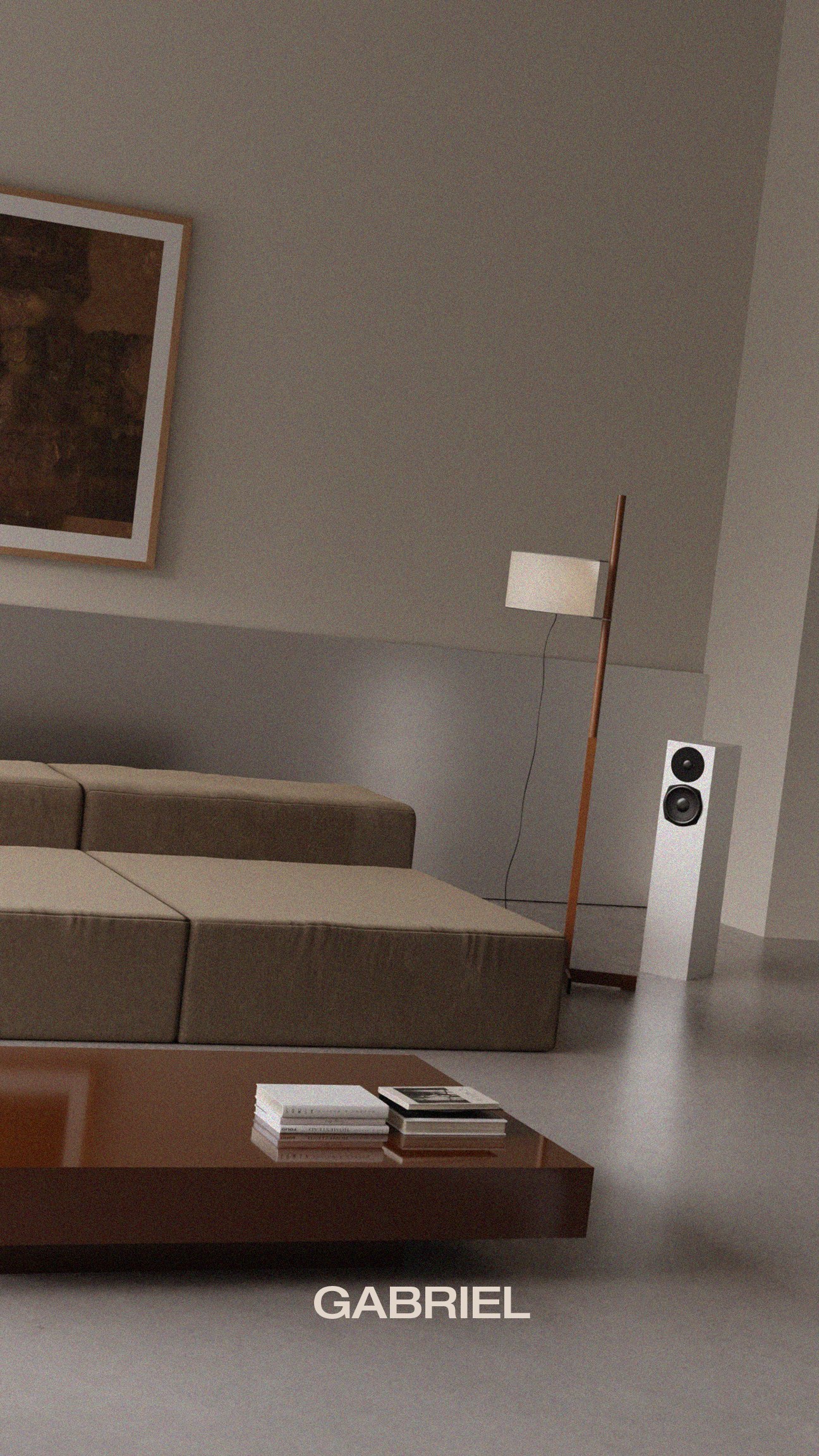 Interior study, 3D rendering