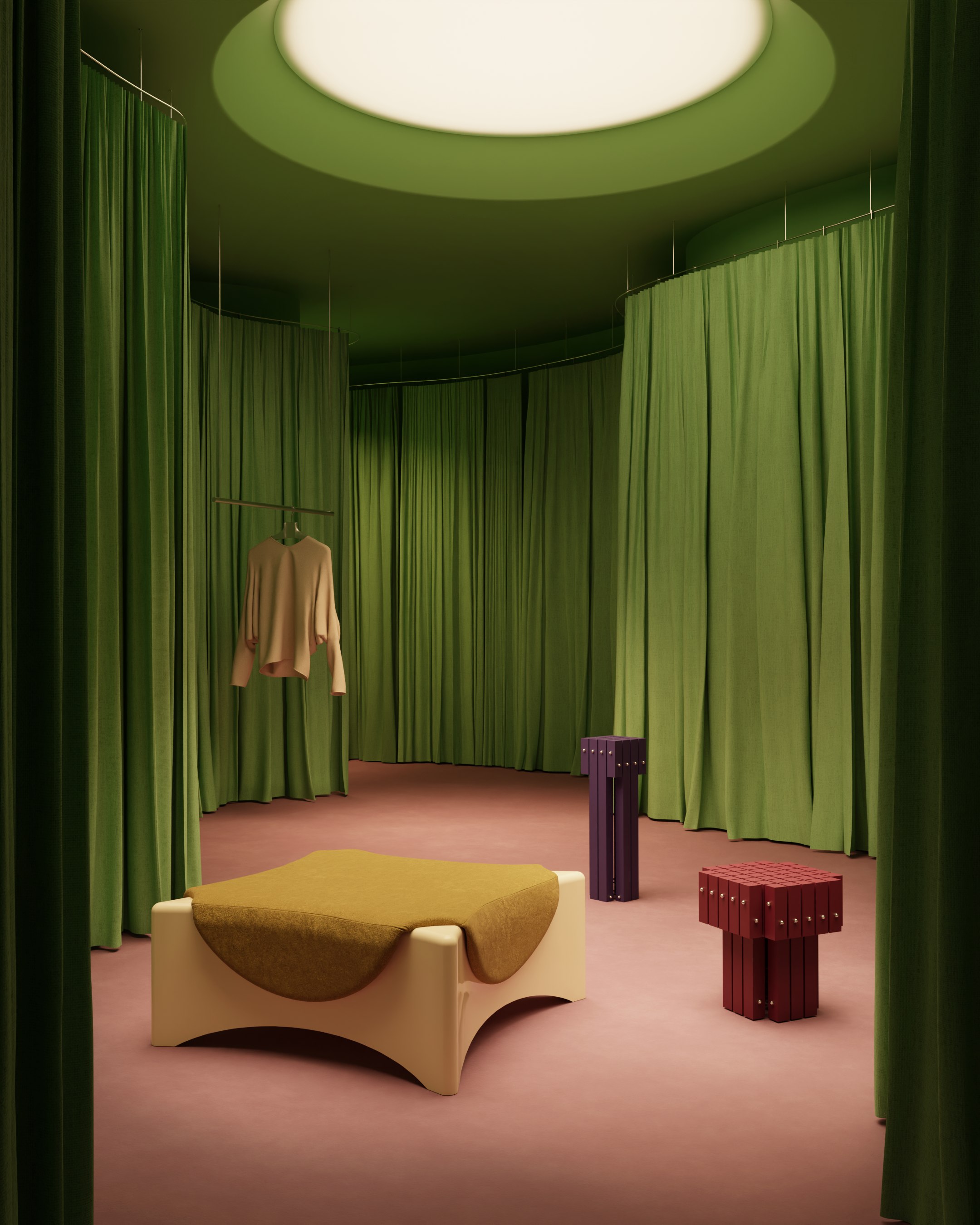 SML Studio retail interior, 3D rendering